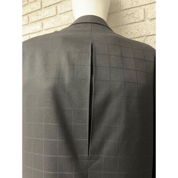 Steve Harvey Men Black Extra Fine Merino Wool Jacket Size 44R - Picture 7 of 14